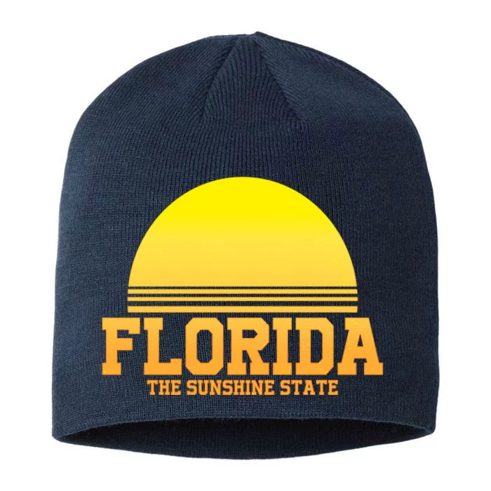 Florida The Sunshine State Retro Sun 8 1/2in Sustainable Knit Beanie