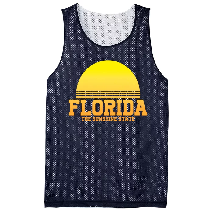 Florida The Sunshine State Retro Sun Mesh Reversible Basketball Jersey Tank