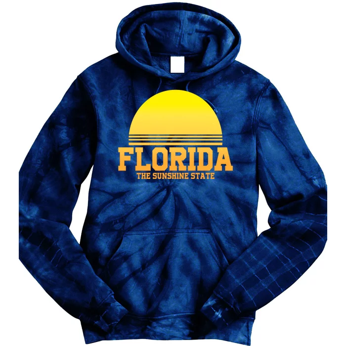 Florida The Sunshine State Retro Sun Tie Dye Hoodie