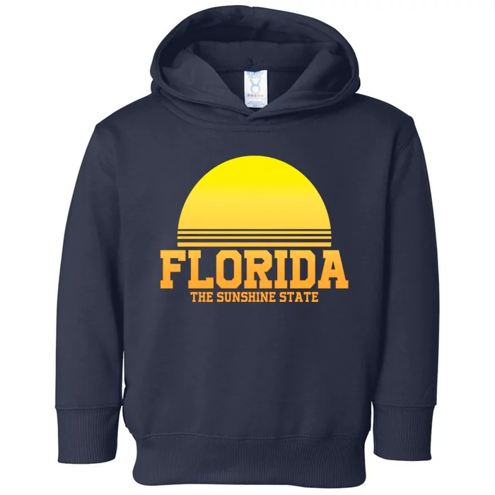 Florida The Sunshine State Retro Sun Toddler Hoodie