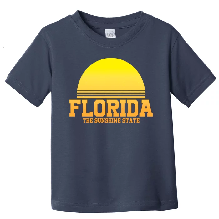 Florida The Sunshine State Retro Sun Toddler T-Shirt