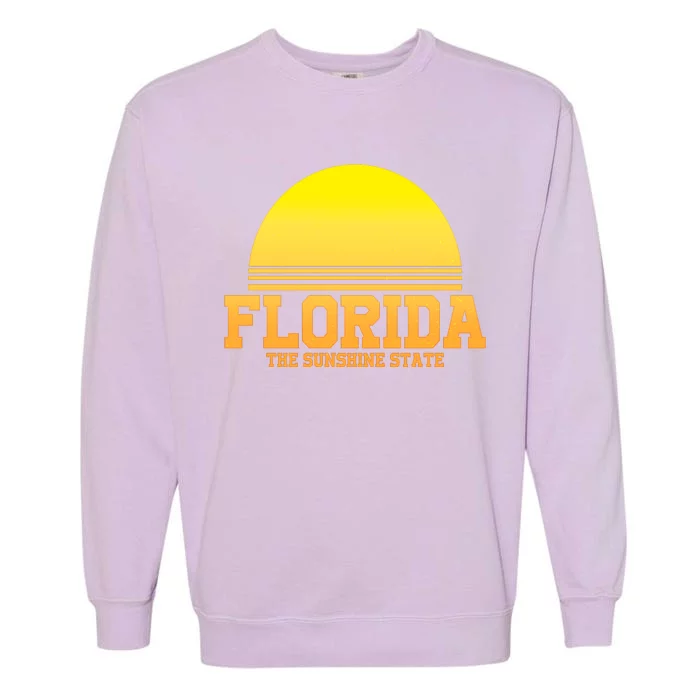 Florida The Sunshine State Retro Sun Garment-Dyed Sweatshirt