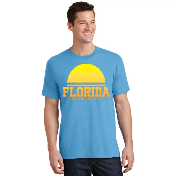 Florida The Sunshine State Retro Sun T-Shirt