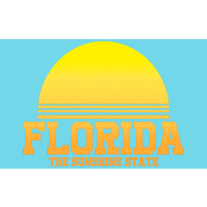 Florida The Sunshine State Retro Sun Bumper Sticker