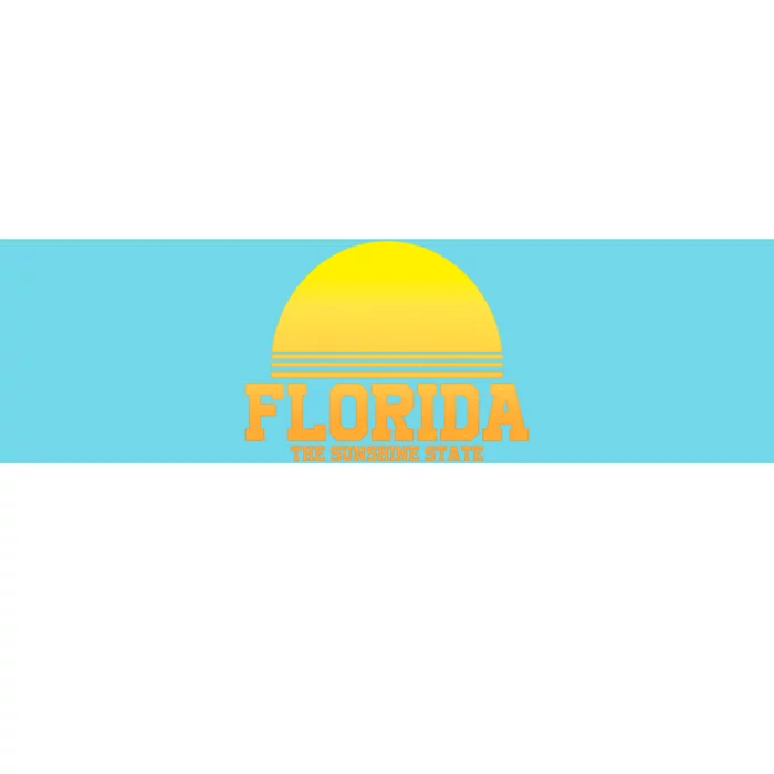 Florida The Sunshine State Retro Sun Bumper Sticker