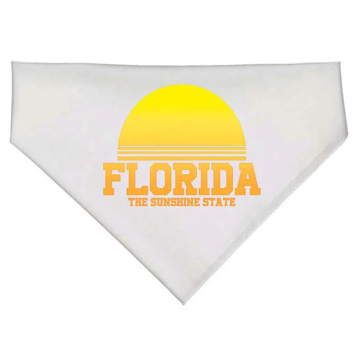 Florida The Sunshine State Retro Sun USA-Made Doggie Bandana