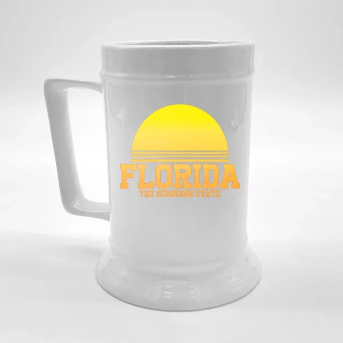 Florida The Sunshine State Retro Sun Front & Back Beer Stein