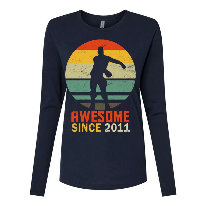 Floss Dance 8th Birthday Awesome Since 2011 Womens Cotton Relaxed Long Sleeve T-Shirt