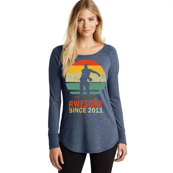 Floss Dance 8th Birthday Awesome Since 2011 Women's Perfect Tri Tunic Long Sleeve Shirt