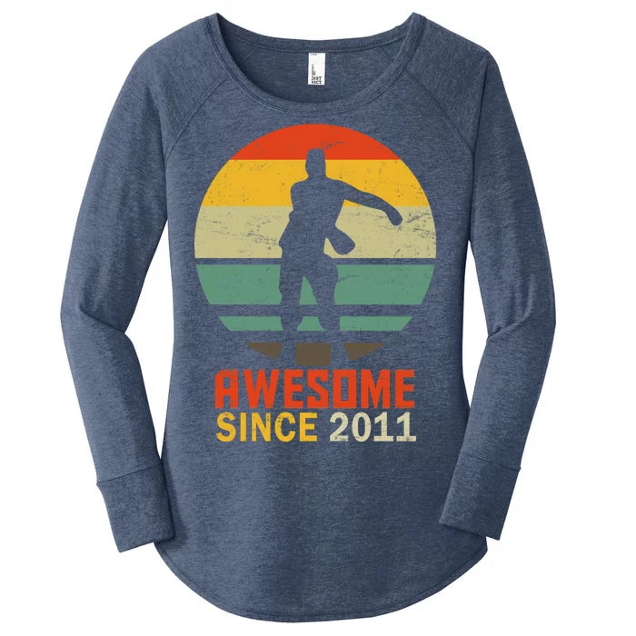 Floss Dance 8th Birthday Awesome Since 2011 Women's Perfect Tri Tunic Long Sleeve Shirt