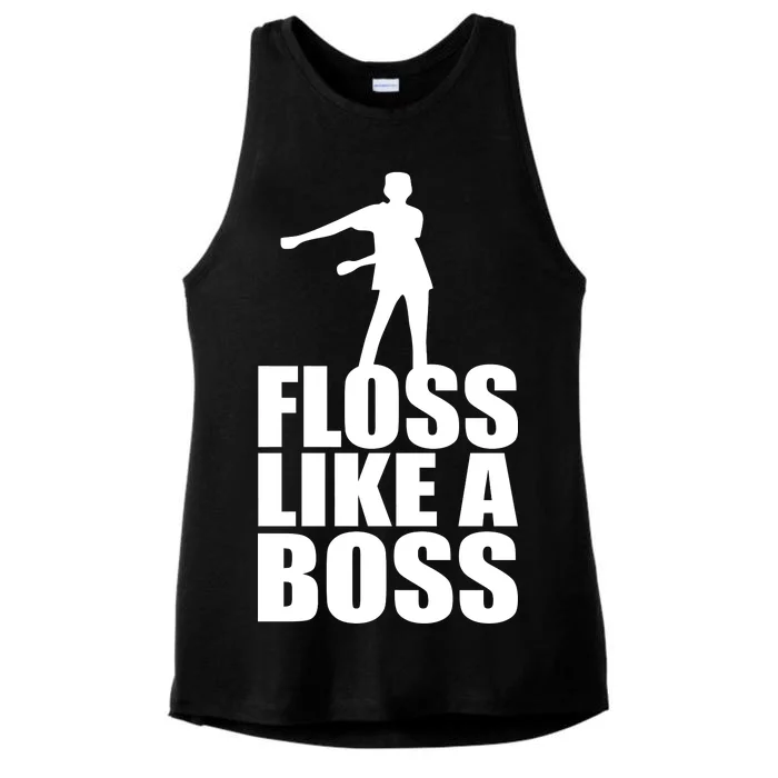 Floss Like A Boss Dance Logo Ladies Tri-Blend Wicking Tank