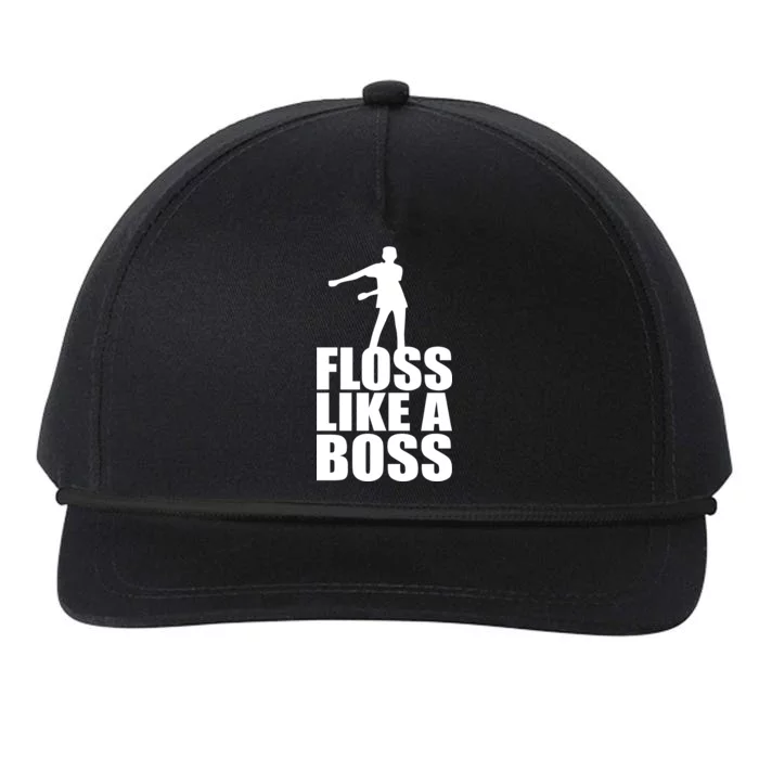 Floss Like A Boss Dance Logo Snapback Five-Panel Rope Hat