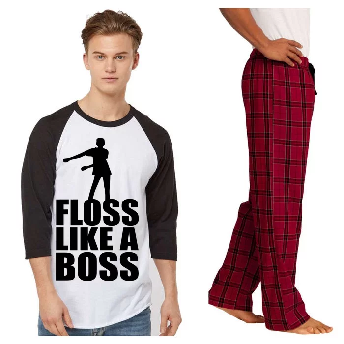 Floss Like A Boss Dance Logo Raglan Sleeve Pajama Set