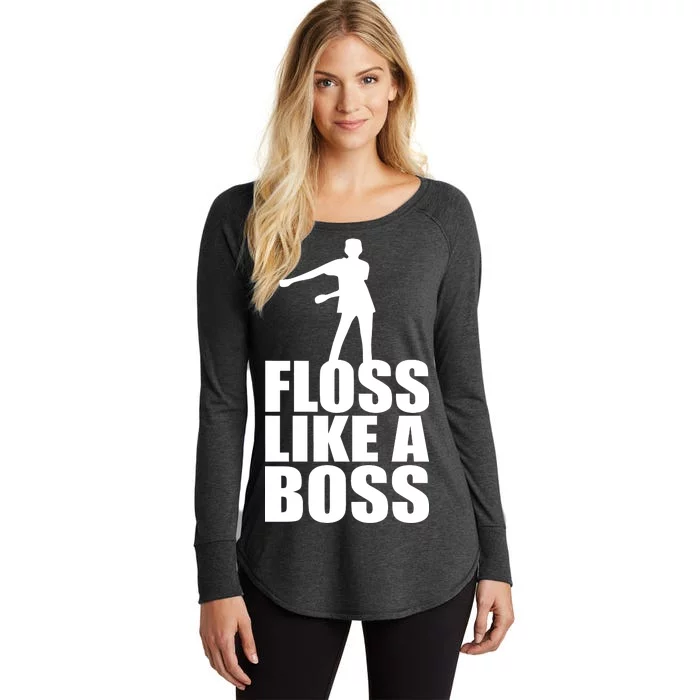 Floss Like A Boss Dance Logo Women's Perfect Tri Tunic Long Sleeve Shirt