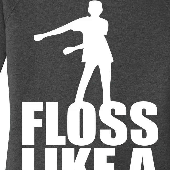 Floss Like A Boss Dance Logo Women's Perfect Tri Tunic Long Sleeve Shirt