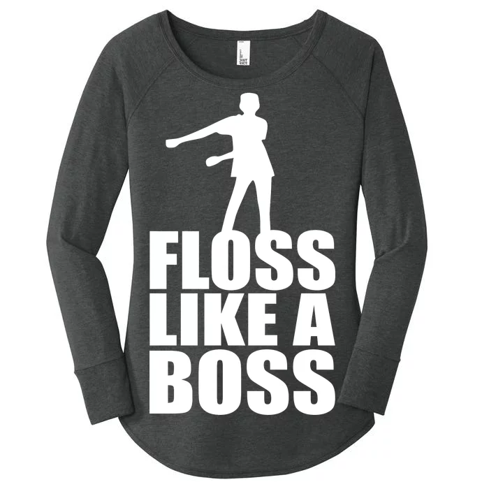 Floss Like A Boss Dance Logo Women's Perfect Tri Tunic Long Sleeve Shirt