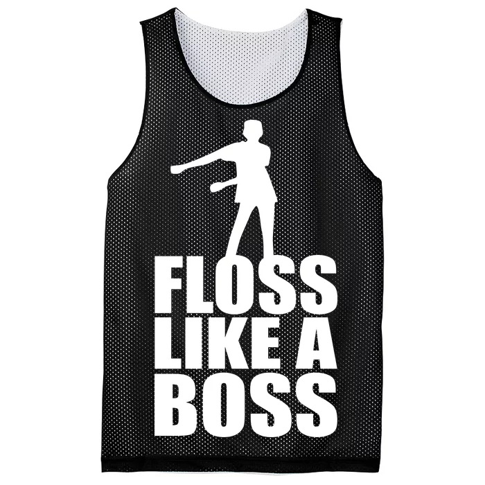 Floss Like A Boss Dance Logo Mesh Reversible Basketball Jersey Tank