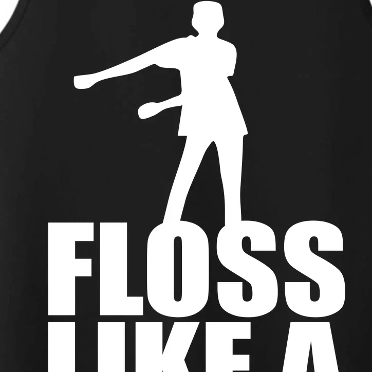 Floss Like A Boss Dance Logo Performance Tank