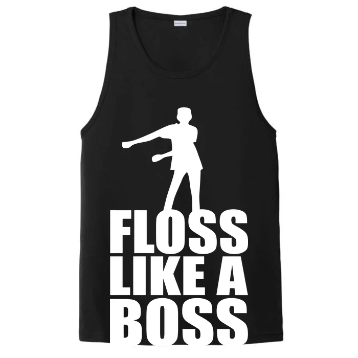 Floss Like A Boss Dance Logo Performance Tank