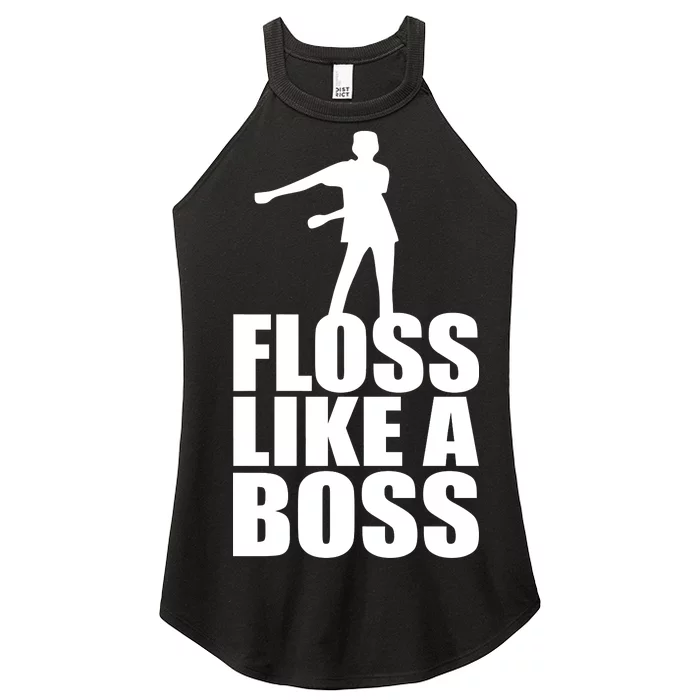 Floss Like A Boss Dance Logo Women’s Perfect Tri Rocker Tank