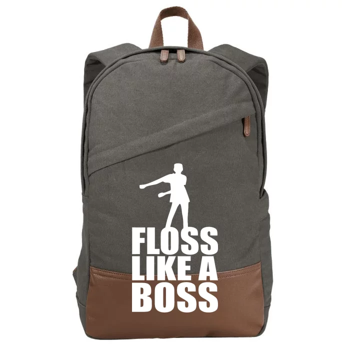 Floss Like A Boss Dance Logo Cotton Canvas Backpack