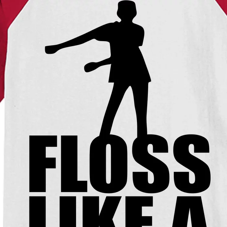 Floss Like A Boss Dance Logo Kids Colorblock Raglan Jersey