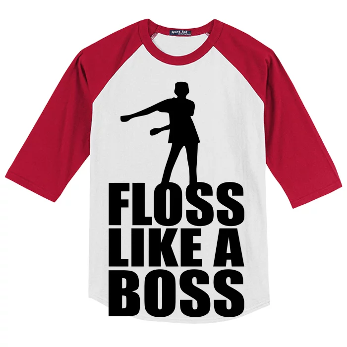 Floss Like A Boss Dance Logo Kids Colorblock Raglan Jersey