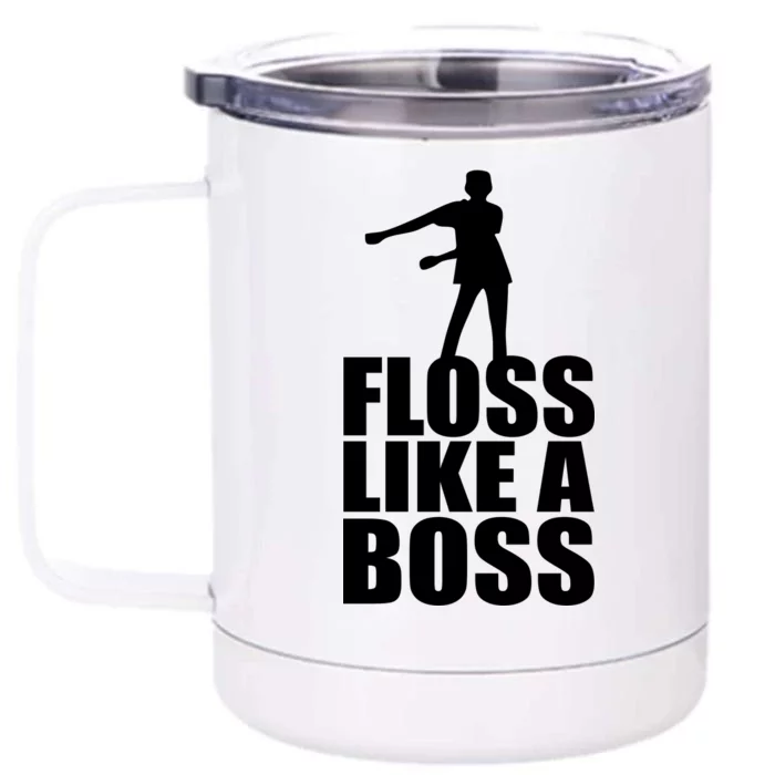 Floss Like A Boss Dance Logo Front & Back 12oz Stainless Steel Tumbler Cup