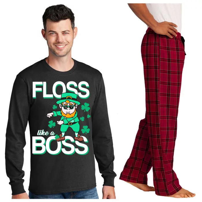 Floss Like A Boss Leprechaun Long Sleeve Pajama Set