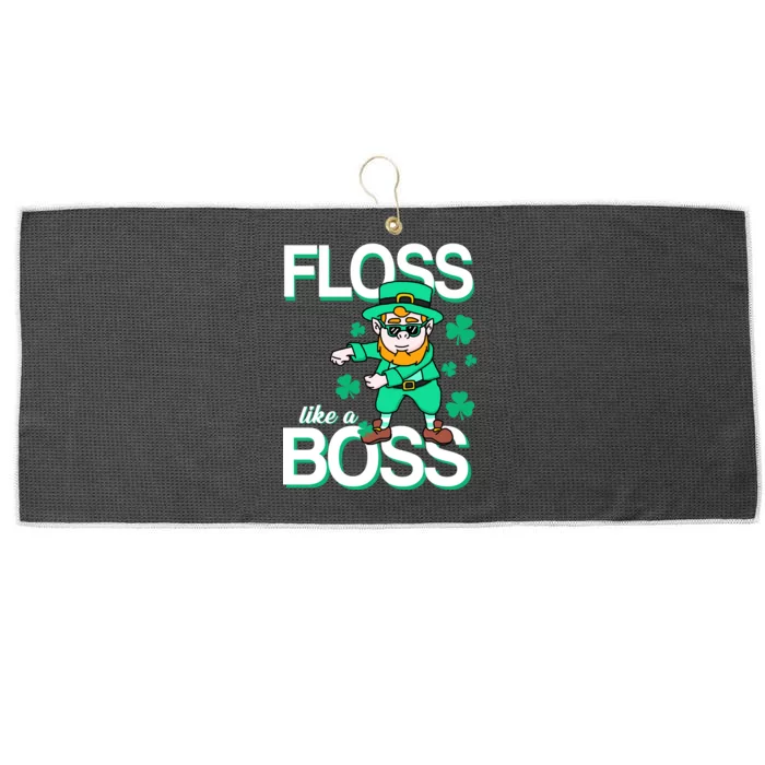 Floss Like A Boss Leprechaun Large Microfiber Waffle Golf Towel