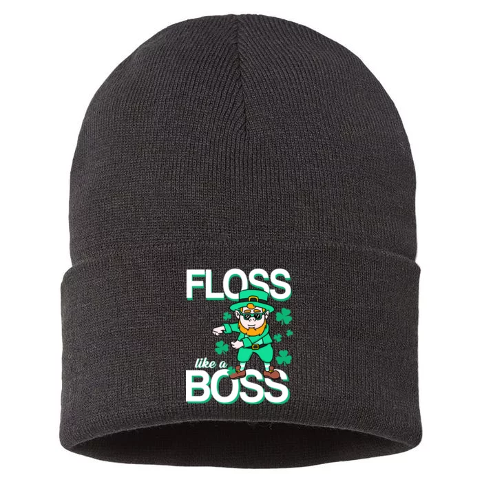 Floss Like A Boss Leprechaun Sustainable Knit Beanie