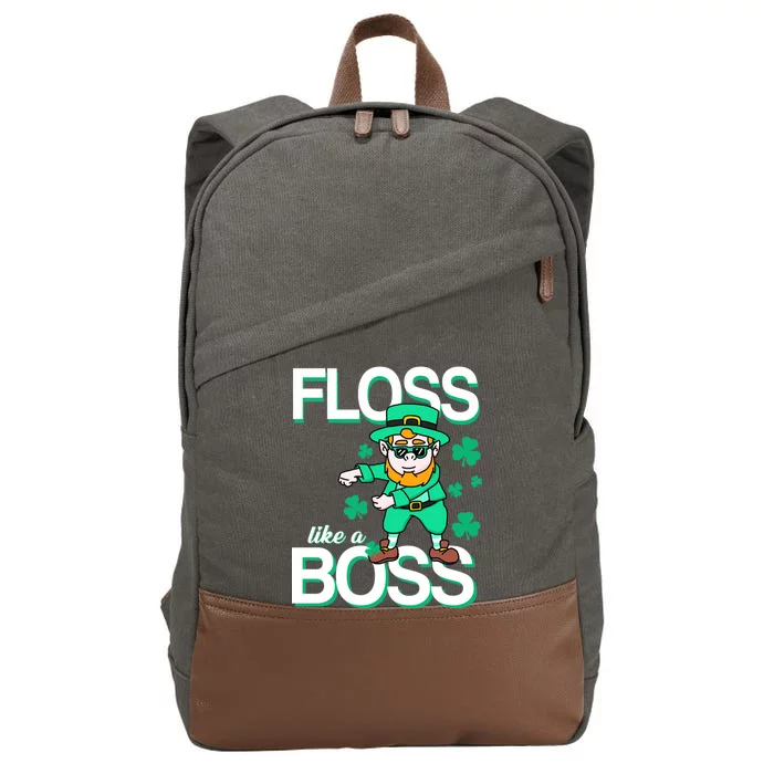 Floss Like A Boss Leprechaun Cotton Canvas Backpack