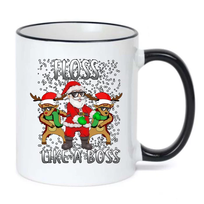 Floss like a Boss Santa Reindeer Black Color Changing Mug