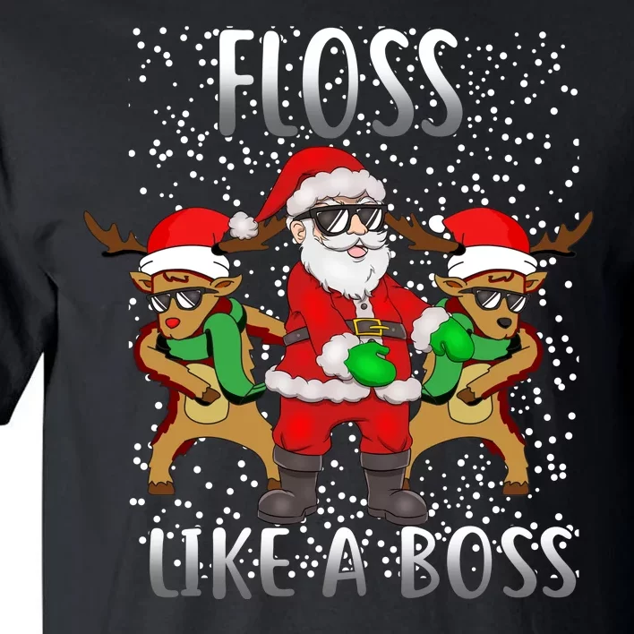 Floss like a Boss Santa Reindeer Tall T-Shirt