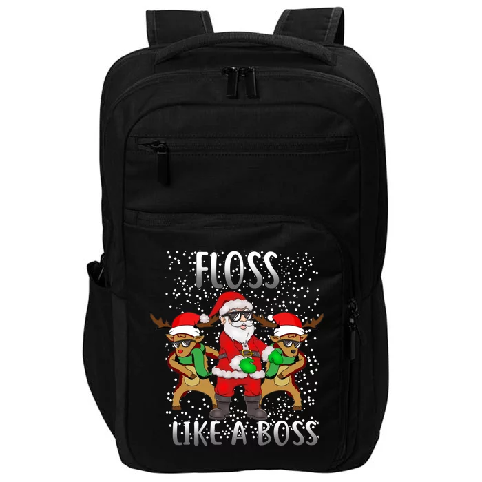 Floss like a Boss Santa Reindeer Impact Tech Backpack