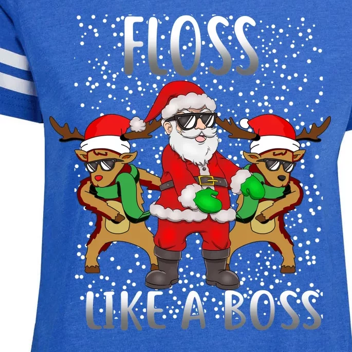 Floss like a Boss Santa Reindeer Enza Ladies Jersey Football T-Shirt