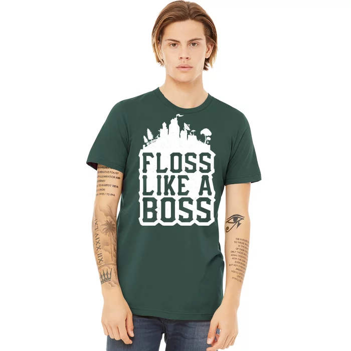 Floss Like A Boss Tower Funny Premium T-Shirt