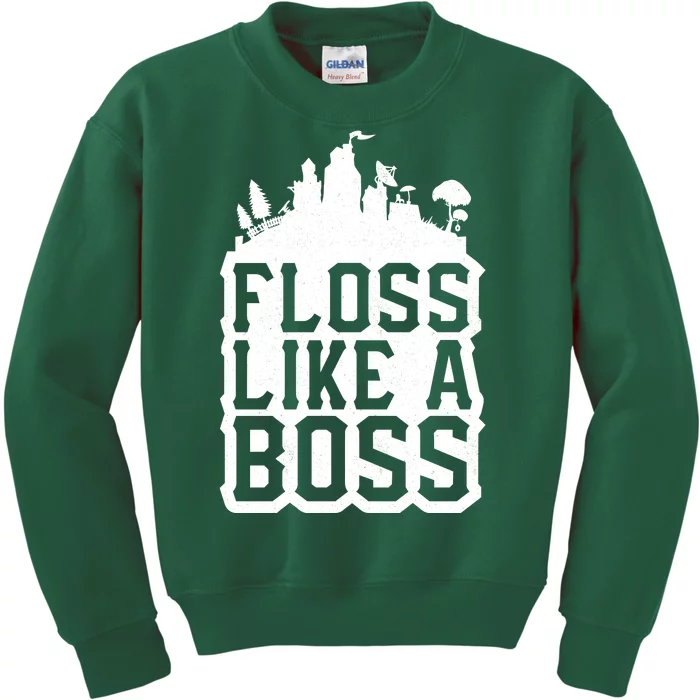 Floss Like A Boss Tower Funny Kids Sweatshirt