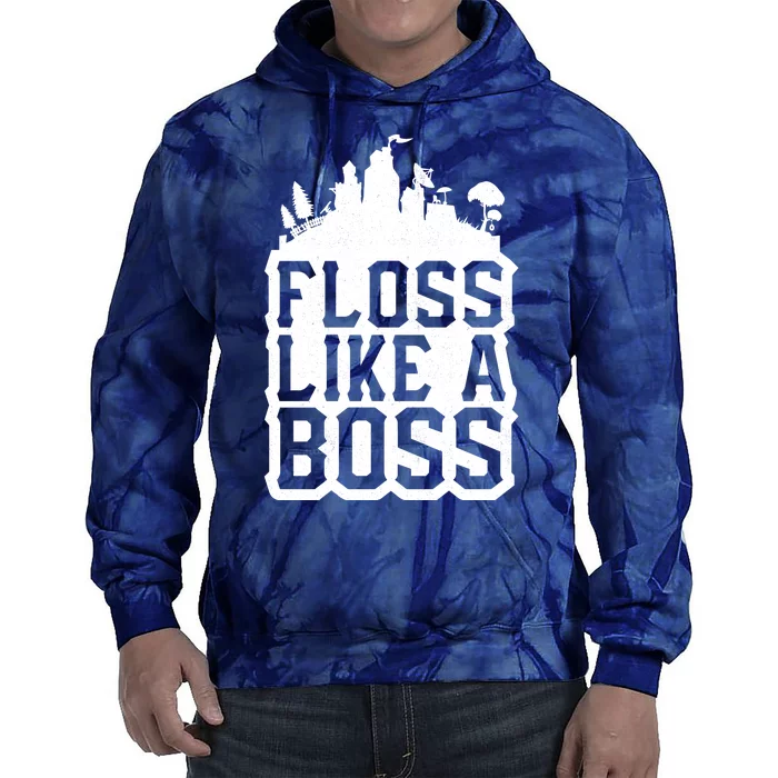 Floss Like A Boss Tower Funny Tie Dye Hoodie