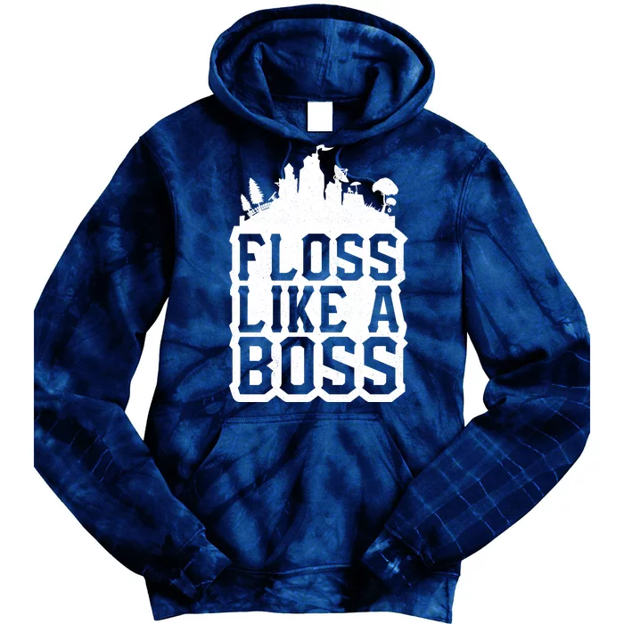 Floss Like A Boss Tower Funny Tie Dye Hoodie