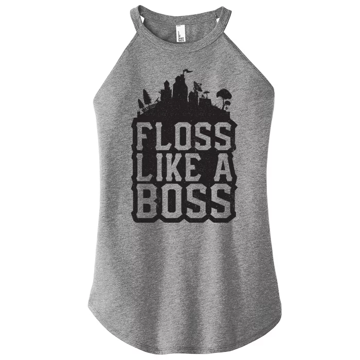 Floss Like A Boss Tower Funny Women’s Perfect Tri Rocker Tank