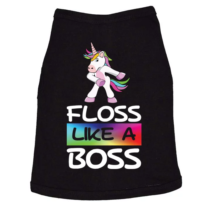 Floss Like a Boss Unicorn Rainbow Doggie Tank