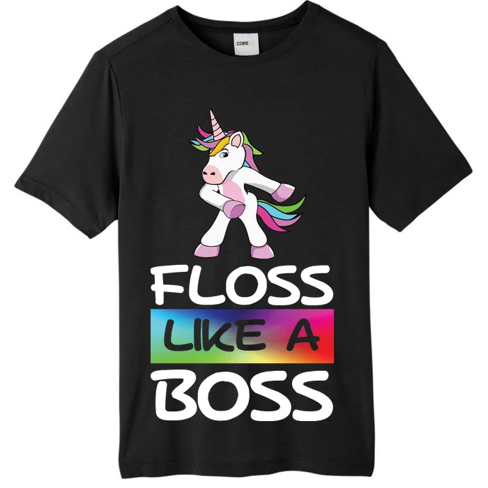 Floss Like a Boss Unicorn Rainbow ChromaSoft Performance T-Shirt