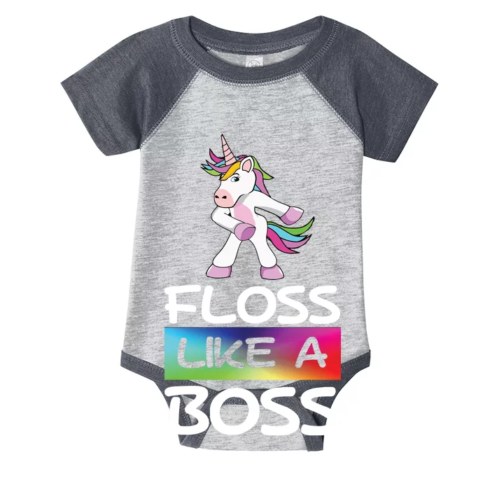 Floss Like a Boss Unicorn Rainbow Infant Baby Jersey Bodysuit