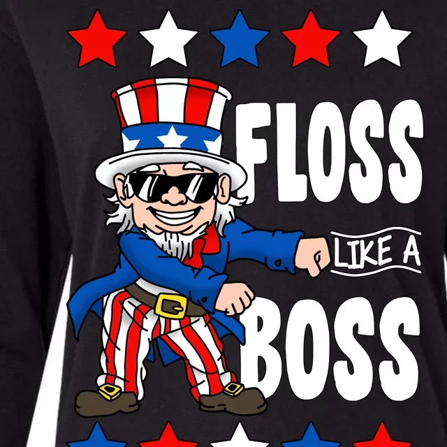 Floss Like A Boss USA 4th of July Womens Cotton Relaxed Long Sleeve T-Shirt