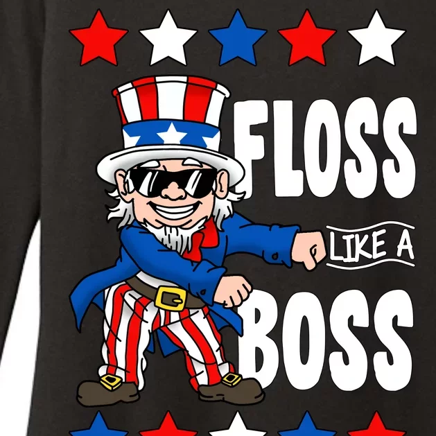 Floss Like A Boss USA 4th of July Womens CVC Long Sleeve Shirt