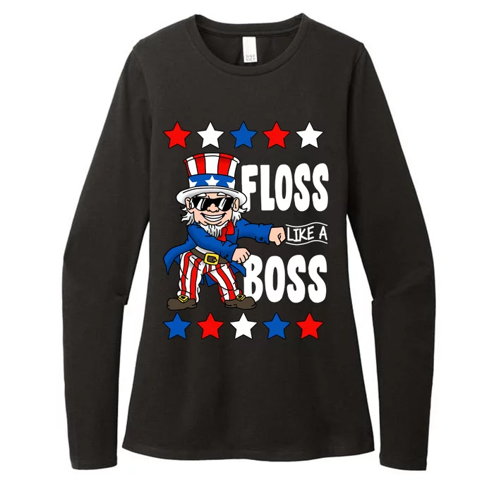 Floss Like A Boss USA 4th of July Womens CVC Long Sleeve Shirt