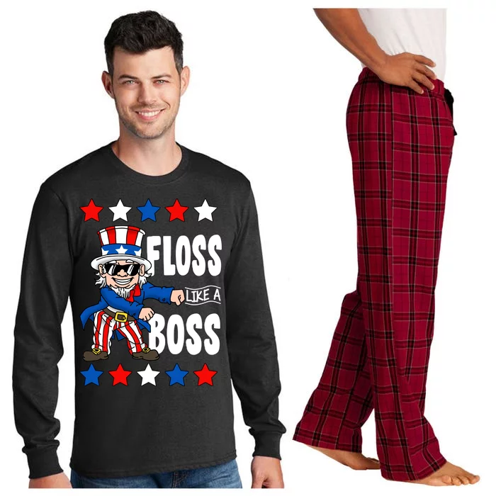 Floss Like A Boss USA 4th of July Long Sleeve Pajama Set