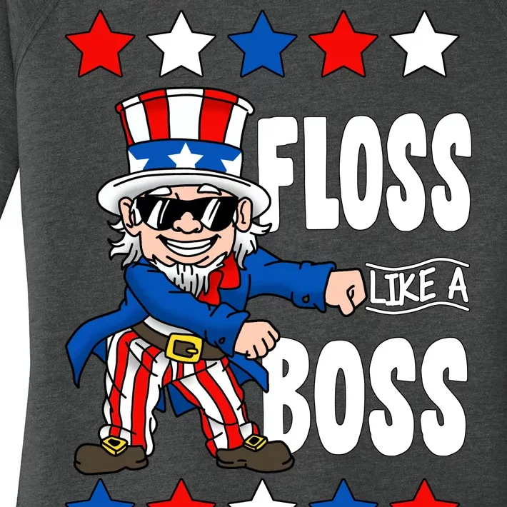 Floss Like A Boss USA 4th of July Women's Perfect Tri Tunic Long Sleeve Shirt