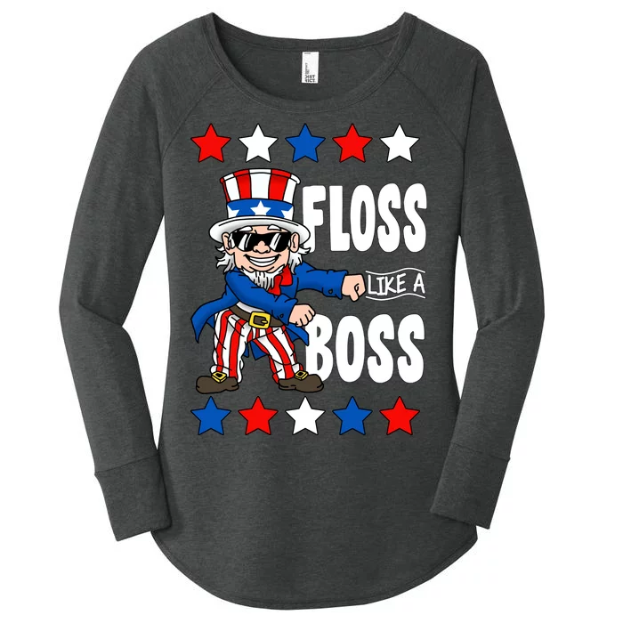 Floss Like A Boss USA 4th of July Women's Perfect Tri Tunic Long Sleeve Shirt